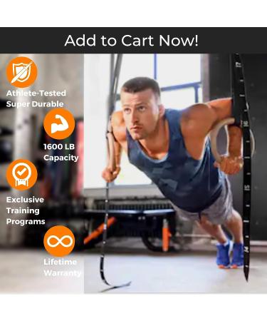 Adjustable Wooden Gymnastic Rings - Non-Slip 1.25 Olympic Rings 1600lbs - 15ft Numbered Straps - Quick Install Buckle - Ideal for Pull Ups, Cross-Training and Home Gym Workout - Buy Online on SooperMarket.com