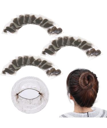 Hair Net 30 Pcs Dark Brown Invisible Hair Net DBOO Elastic Edge Mesh Hair Bun Nets Hair Bun Holder for Women Ballet Dance Photograph Hair Stylish Brown 30 Count (Pack of 1)
