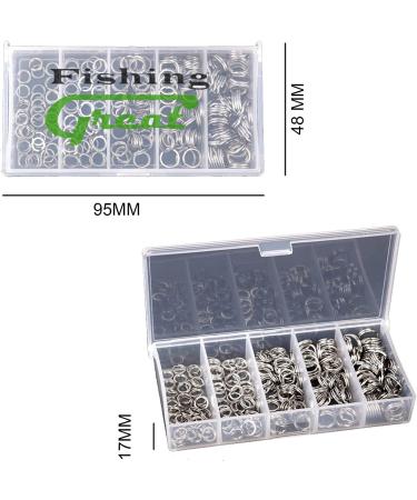 GREATFISHING 200PCS Stainless Steel Split Ring Lure Connector + Pliers | 30-120lb Test | 5-9mm Ring Size - Buy Online on SooperMarket.com
