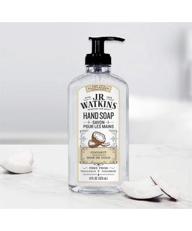 J.R. Watkins Coconut Hand Soap - 11 fl oz (325 ml) | Natural & Moisturizing Cleanser - Buy Online on SooperMarket.com