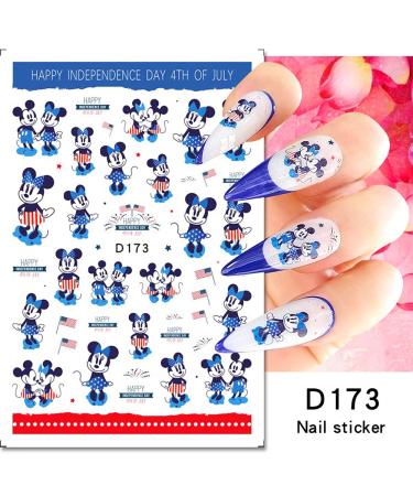4th of July Nail Art Stickers - Patriotic Independence Day Designs for Acrylic Nails - Buy Online on SooperMarket.com