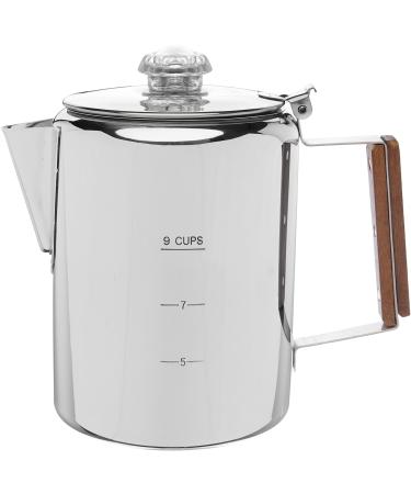 COLETTI Bozeman Camping Coffee Pot  Percolator Coffee Pot - Coffee Percolator for Campfire or Stovetop Coffee Making (9 CUP)
