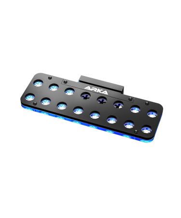 Arka Myreef -Frag Rack - with 16 holes - high -quality coral offshoot holder with strong magnets for seawater aquariums including silicone fuses hole diameter approx. 15mm.Black-blue 16 holes