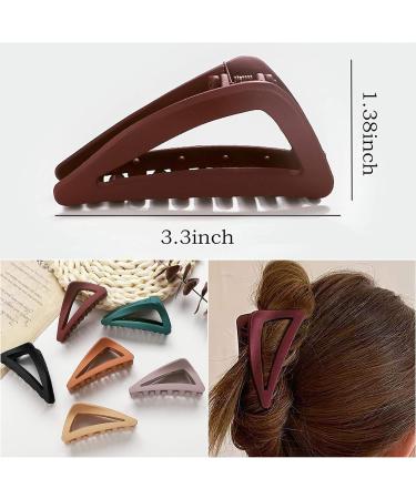 Hair Claw Clips Girls Women Nonslip French Matte Claw Clip for Thin Hair Curly Straight Long Hair - 6 Packs / Set 1 count (Pack of 1) - Buy Online on SooperMarket.com