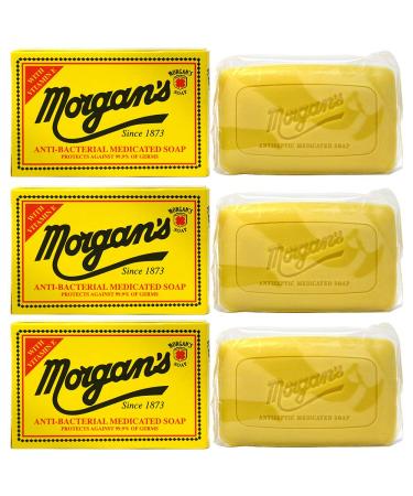 Morgan's Anti-Bacterial Medicated Soap With Vitamin E 80g Set of 3