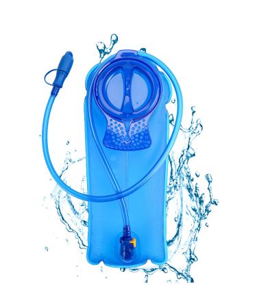 BQA Hydration Water Bladder Reservoir for Hiking Biking Climbing Cycling Running, Large Opening Blue 2L