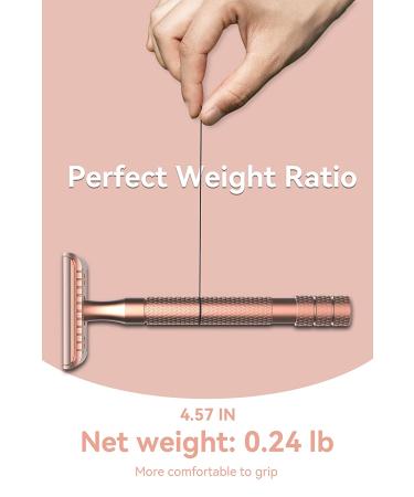 Safety Razor for Men and Women | Double Edge Razor Blades | Eco-Friendly & Zero Waste | Rose Gold - Buy Online on SooperMarket.com