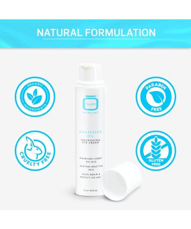 Omic Under Eye Cream - 0.5 fl oz / 15ml - For Puffiness and Bags Under Eyes Anti-aging Eye Cream with Jojoba Oil and Grapeseed Oil Vegan Cruelty Free Paraben Free Made in USA - Buy Online on SooperMarket.com