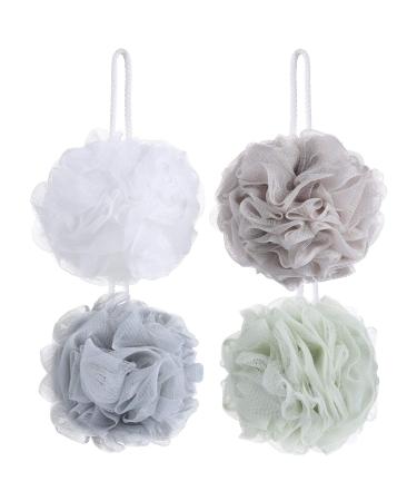 8 Small Mesh Pouf Bath Sponge - Mesh Loofah Body Exfoliating Shower Ball Shower Sponge