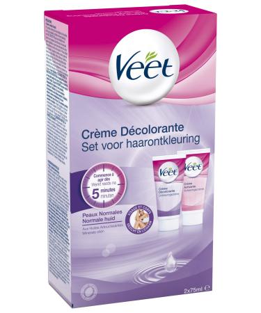 Veet Hair Lightening Cream for Face and Body - 2 Bottles of 75 ml