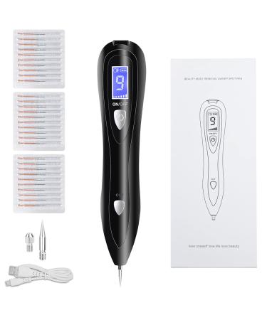 CHRERNA Skin Tags Pen Remover Kit Mole Pen Removal Kit with 9 Adjustable Modes Plasma Pen Kit for Warts Spot Body Facial Freckle Nevus Black
