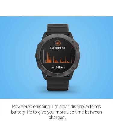 Garmin Fenix 6X Pro Solar GPS Watch | Mapping, Music, Pulse Ox Sensors | Dark Gray (Renewed) - Buy Online on SooperMarket.com