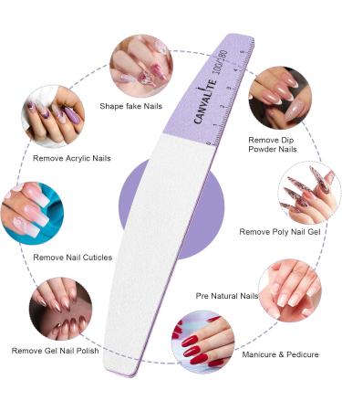 Buy Canvalite 12stk Nail Files for Gel Polish Professional 100/180 Double-Sided Washable & Reusable Nail Buffers | International Shipping Available - Buy Online on SooperMarket.com
