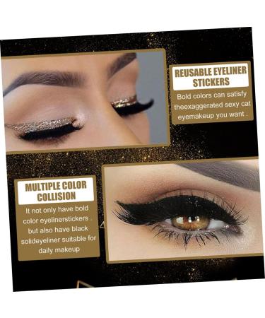 HAPINARY 28 Pairs Glitter Eyeliner Eyeline Strip Sticker Eye Makeup Sticker Fake Eyeliner Stickers Plastic 1 count (Pack of 1) As Shown 1 - Buy Online on SooperMarket.com