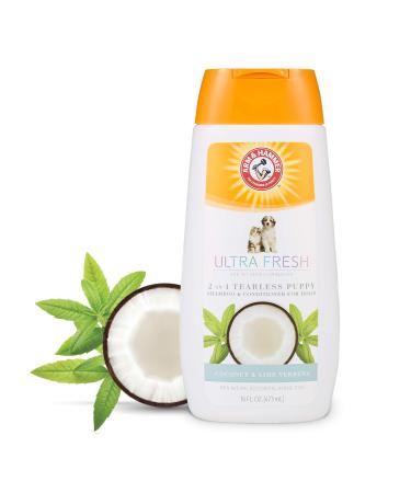 Arm & Hammer Ultra Fresh 2-In-1 Tearless Puppy Shampoo + Conditioner With Buttermilk & Coco Butter 473 ml (Pack of 1) 2-in-1 Tearless Puppy Shampoo & Conditioner