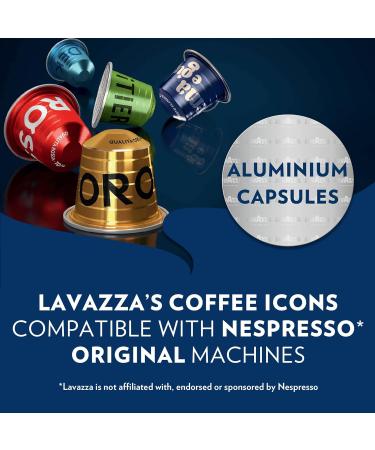 Lavazza Crema E Gusto Medium Roast Coffee Capsules Compatible with Nespresso Original Machines creamy coffee chocolate hints wood and spice aftertaste (10 Count) Pack of 1 - ( Packaging May Vary ) Crema e Gusto 10 count (Pack of 1) - Buy Online on SooperMarket.com