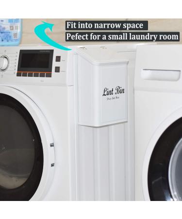 Magnetic Lint Bin for Laundry Room | Metal Lint Trash Can & Organizer | Farmhouse Decor - Efficient Laundry Storage Solution - Buy Online on SooperMarket.com