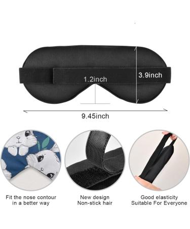 Haskirky Light Blocking Eye Mask for Travel, Yoga, Meditation - Adjustable for Men and Women - Deep Sleep Comfort - Fashionable Rabbit Pattern - Buy Online on SooperMarket.com
