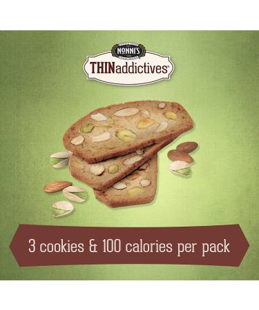 Nonni's THINaddictives Almond Thin Cookies Variety Pack - 6 Flavors, 18 Cookies Per Box, On-The-Go Snack, 100 Calories - 4.4 Oz Each - Buy Online on SooperMarket.com