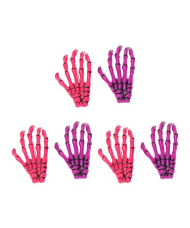 6 Pieces Gothic Skeleton Hands and Bone Hair Clips Fashion Punk Rock Devil Claw Hair Clips Women Girls Hair Accessories