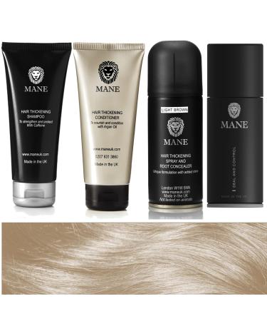 MANE Hair Thickening Spray Travel Pack (Light Brown)