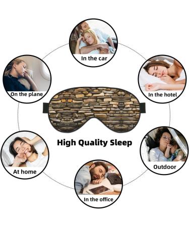 Rustic Rocks Brick Wall Soft Sleep Eye Mask Female Breathable Eye Patch Perfect for Travel and Relaxation - Buy Online on SooperMarket.com
