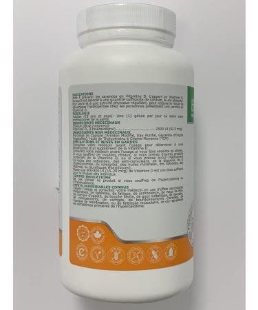 Benemax Vitamin D3 2500 IU For Healthy Bones Teeth and Helps Prevent Vitamin D Deficiency Plant Based & Vegan 360 Day Supply - Buy Online on SooperMarket.com