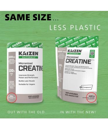 Kaizen Naturals Micronized Creatine Monohydrate Unflavoured 300g Pouch - Buy Online on SooperMarket.com