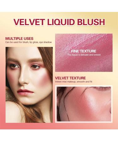 2PCS Long-Lasting Liquid Blush Makeup for Dewy Cheeks - Moisturizing & Waterproof Formula (4) - Buy Online on SooperMarket.com