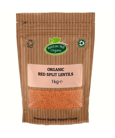 Organic Red Split Lentils 1kg by Hatton Hill Organic - Certified Organic