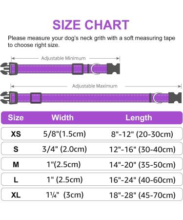 Joytale Reflective Dog Collar for Puppies - XS Purple | International Shipping Available - Buy Online on SooperMarket.com