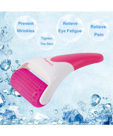 Ice Face Roller Cooling Mask for Dark Circles & Puffiness Relief - Gel Cold Eye Mask for Skin Care & Headache Relief - Reusable Bead Compress Pack - Gifts for Mom - Pink - Buy Online on SooperMarket.com