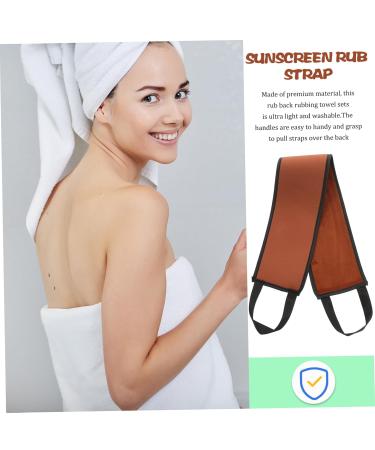 Buy Angoily Sunscreen Rubbing Strap Body Towel & Back Applicator Mitt | Long Shower Towel & Loofah Sponge - Perfect for Self Tan & Moisturizing - Buy Online on SooperMarket.com