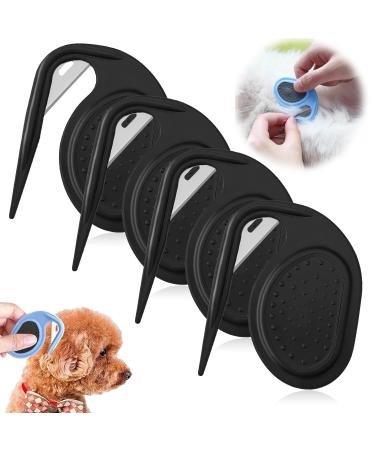 Yeahboom 4 piece Pet Knotting Comb de-filzing knife cat de-filzer with steel blade de-filtered ridge for dogs new de-filtering knife cat with steel blade perfect for removing melting black-4