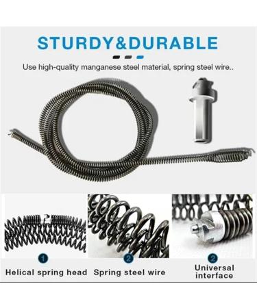 Spring Pipe Dredging Tools | Ultimate Drain Cleaner for Clogged Sinks Basins & Toilets International Shipping Available - Buy Online on SooperMarket.com