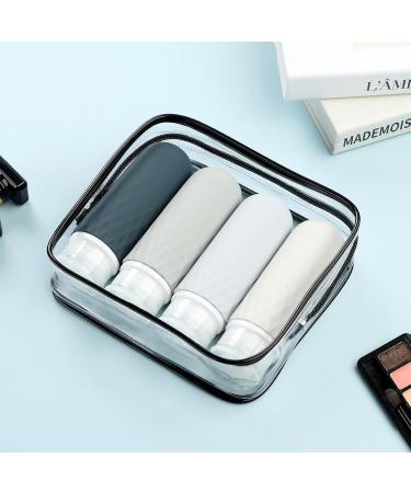 Gemice Silicone Travel Bottles Set - 4 Leak-Proof 90ml Cosmetic Containers - BPA-Free FDA Approved for Shampoo Lotion and More - Perfect for Travel - Buy Online on SooperMarket.com