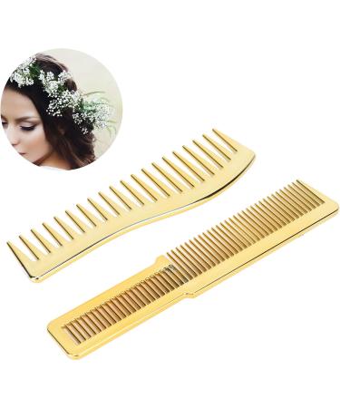 Hair Cutting Comb Wide Tooth Haircut Comb for Salon Hair Styling Heavy Design for All Hair Types (Gold) - Buy Online on SooperMarket.com