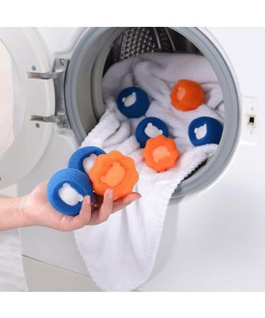 6 PCS Pet Hair Remover for Laundry - Reusable Lint Catcher for Washing Machine Laundry Balls Pet Hair Collector Anti Winding Adsorption Balls for Hair Removal Clothes and Bedding - Buy Online on SooperMarket.com