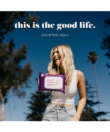 Goodwipes Lavender Scented Flushable Butt Wipes - Biodegradable with Botanicals - Aloe, Septic Safe, 180 Count (3 Packs of 60) - Buy Online on SooperMarket.com