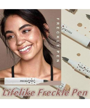 Lovelycat Freckle Pen Faux Freckle Pen Colour Pop Freckle Pen Supernaturally realistic freckles makeup brush Fantastic freckles pen Long-lasting waterproof soft-point absorbent pen for a natural and easy makeup look (Dark Brown) - Buy Online on SooperMarket.com