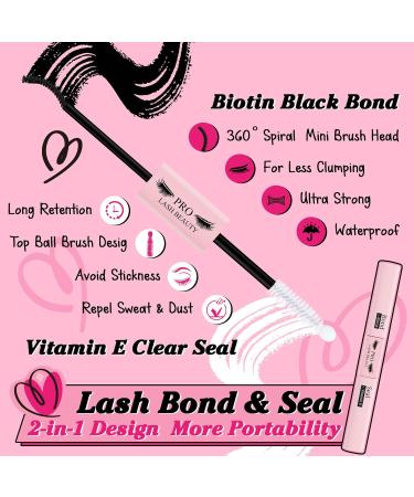 PRO DIY Lash Extension Kit - 280pcs D Curl Individual Lashes with Bond and Applicator - Easy to Apply at Home - 9-15 Mix 30D+40D-D Kit - Buy Online on SooperMarket.com