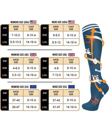 Shop Actinput Compression Stockings - 4 Pairs for Men & Women | Colorful Support Socks for Sports Travel & Nursing | Size S-M - Buy Online on SooperMarket.com