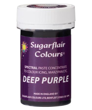 Sugarflair Deep Purple Spectral Food Colouring Paste Highly Concentrated for Use with Sugar Pastes Buttercream Royal Icing or Cake Mix Vibrant Colour Dye - 25g