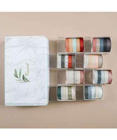 Knaid 40 Rolls Slim Washi Tape Gift Box Set - Decorative Paper Tapes for Scrapbooking & DIY Crafts - 10mm Wide - Ideal for Bullet Journals & Planners (Minimalist Design) - Buy Online on SooperMarket.com
