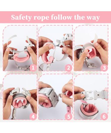 Girls Toddler Leash | Child Safety Harness | Anti Lost Wrist Link | Reflective Pink Leash 4-in-1 Walking Assistant | Butterfly Design | Ideal Gift - Buy Online on SooperMarket.com