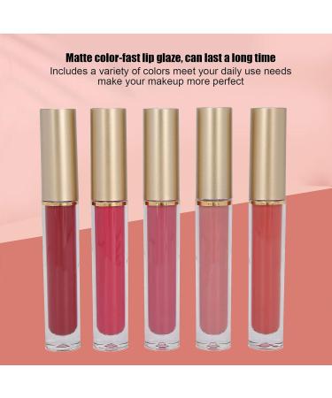5pcs Liquid Lipstick Set - Long Lasting Waterproof Lip Gloss Matte Makeup (#01 WHISPER) - International Shipping Available - Buy Online on SooperMarket.com