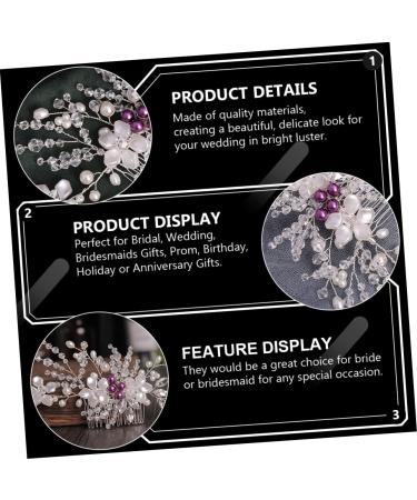 WOFASHPURET 1pc braided flower comb hair accessories hair barrettes for women Headpieces for Brides Hair Side Combs flower hair clips for women white wire modeling banquet hair comb - Buy Online on SooperMarket.com