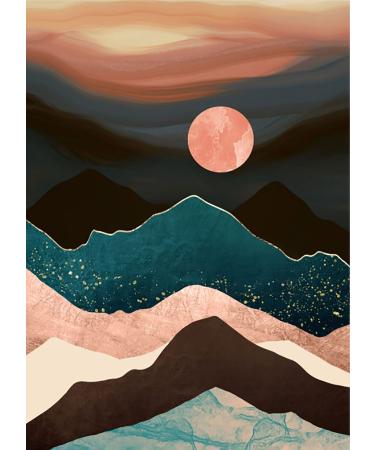 Hestarcul Diamond Painting Mountain Kit Diamond Art Kits for Adults Abstract Scenery Paint with Diamonds Round for Gift Wall Decor(12x16) (Mountain) Abstract-1