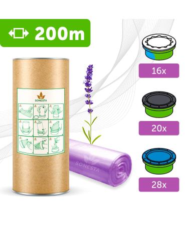 200m ECO refill film Universal for diaper -loose compatible with Tomme Tipee Tec Simplee Twist & Click and others |For refill cassettes |Lavender