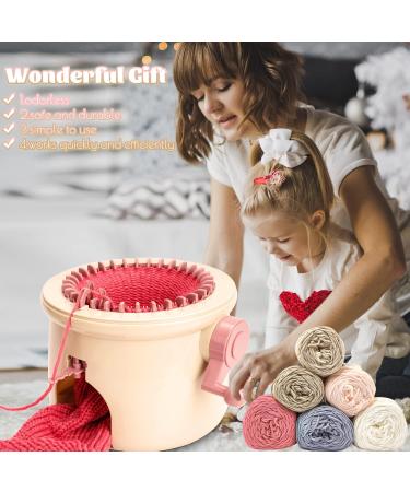 Smart Weaving Loom 32 Needles Knitting Machine Kit for Adults/Child - DIY Hand Knitting Circle Machine - Rotating Double Knitting Machine - Buy Online on SooperMarket.com